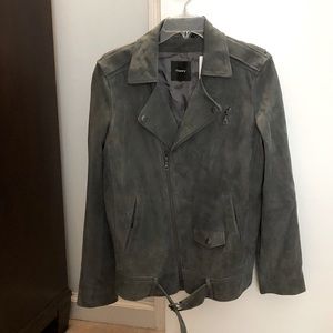 NWT Theory Gray Suede Jacket, Size Medium
